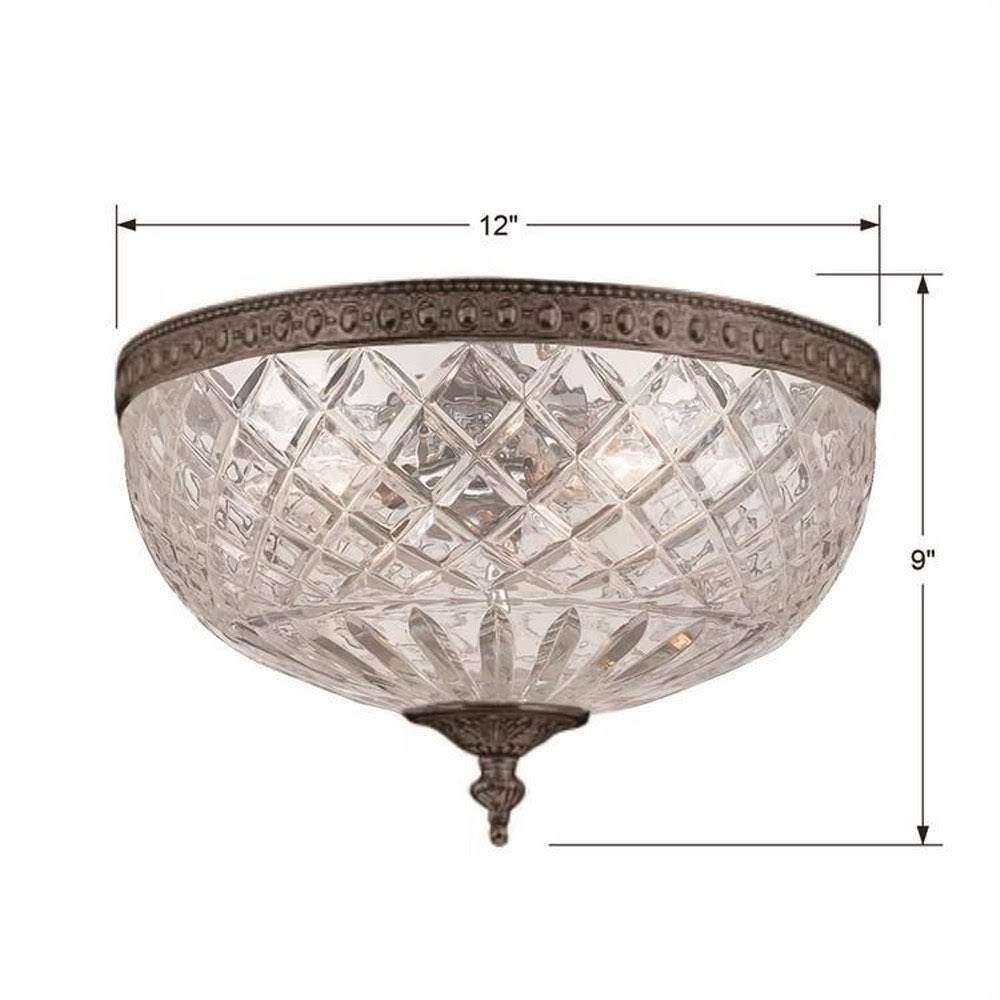 Polished Chrome 2 Light Ceiling Mount B2378