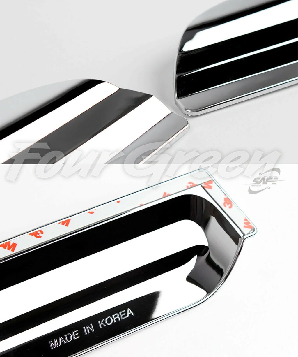 Chrome Window Wind Visors Sun Rain Deflectors Guards for Kia Forte 2009 - 2012 B7023