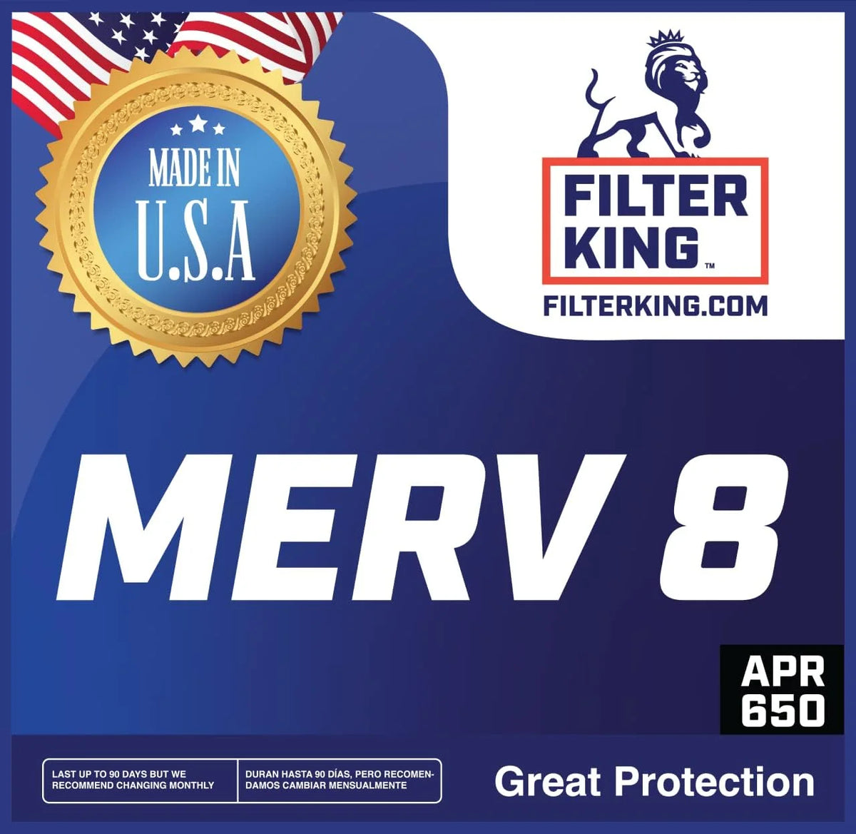 21.5x66x1 MERV 8 Pleated HVAC Air Filter 4-Pack W264