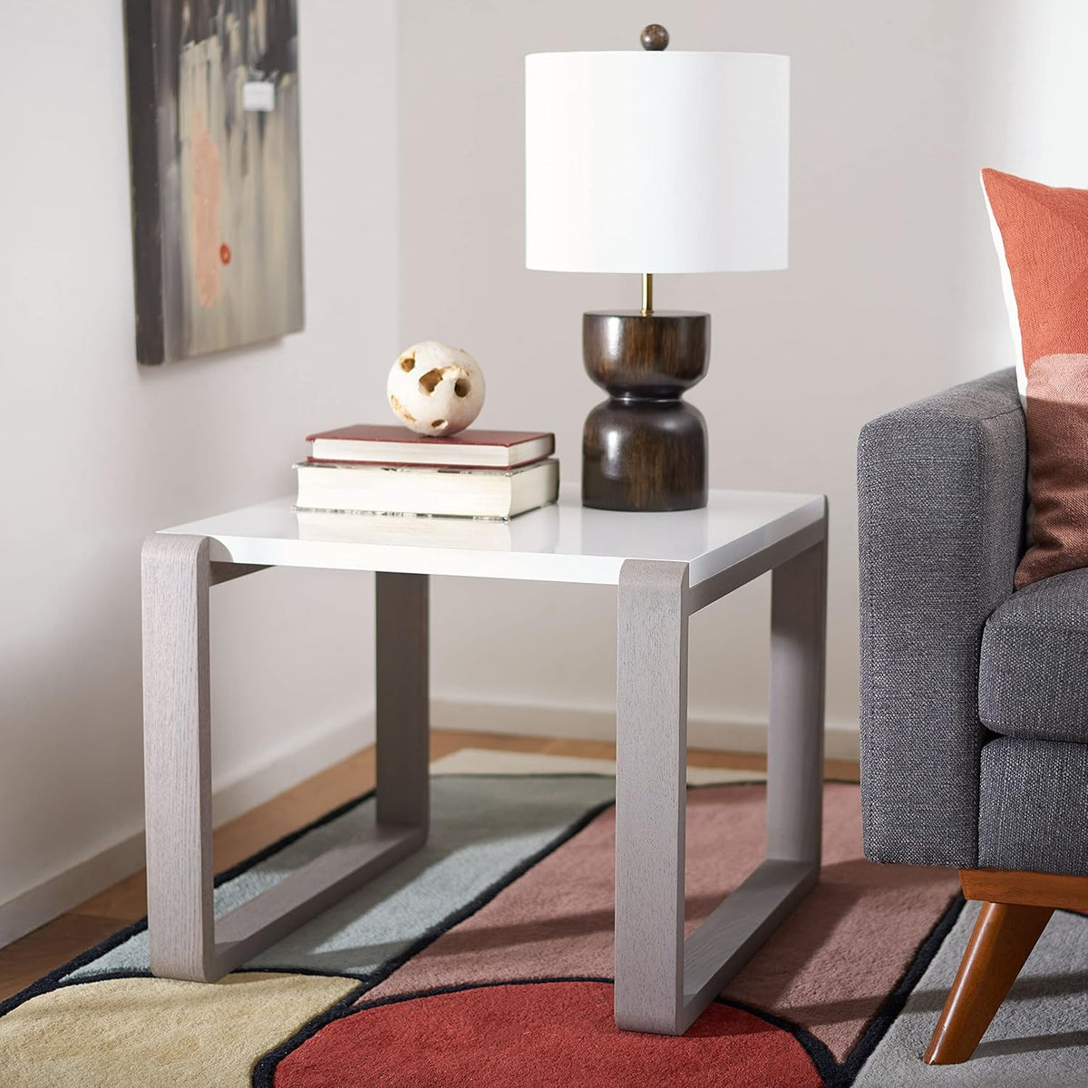 Grey Scandinavian End Table I835