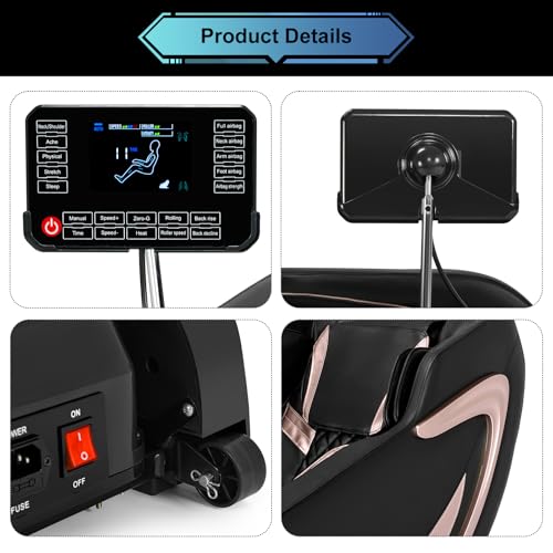 Zero Gravity Full Body Massage Chair with Shiatsu Heating Airbags D702