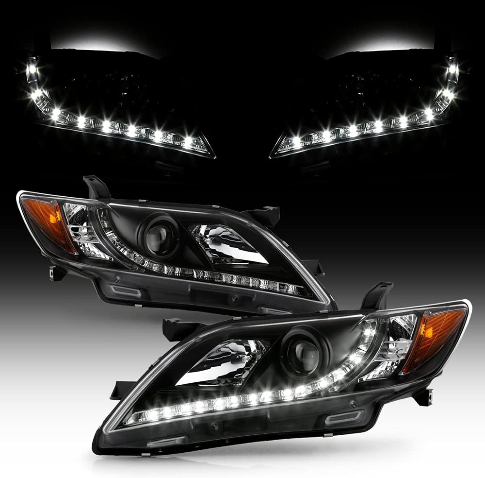Black Housing Projector Headlights Headlamps Q6660