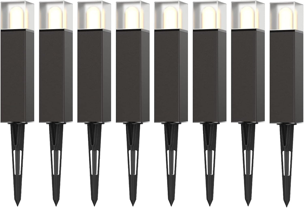 2W LED Pathway Lights Die-Cast Aluminum Warm White 8Pack R194
