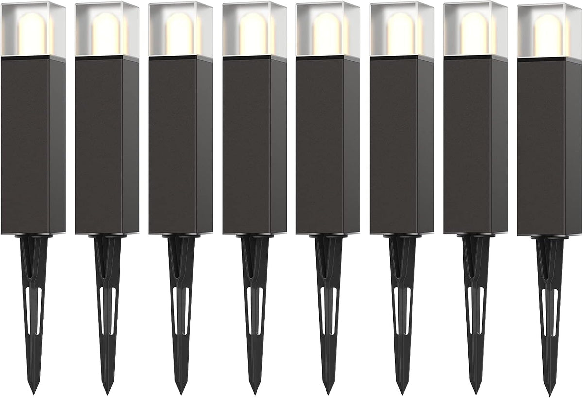 2W LED Pathway Lights Die-Cast Aluminum Warm White 8Pack R194