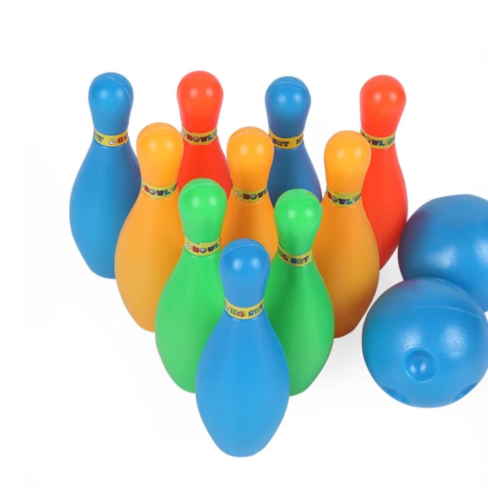 12Pcs Solid Color Bowling Toy Set P309
