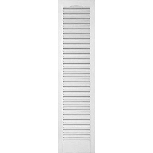 12 inchw x 62 inchh Bright White Vinyl Open Louver Shutters Per Pair T93017