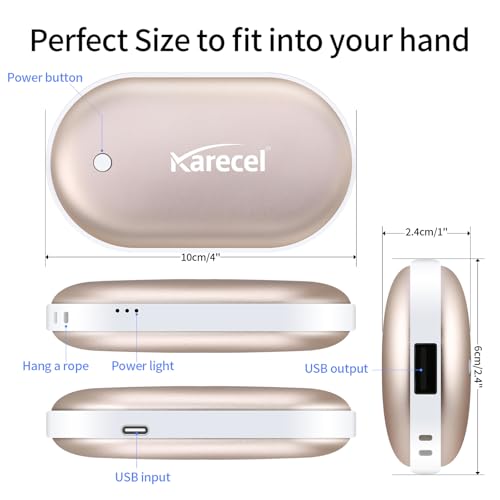 Rechargeable Hand Warmer 5200mAh Double-Sided Electric Hand Warmer Power Bank I348570