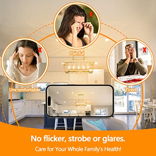 Pack of 5 Clear E12 Candelabra LED Bulbs 40W Equivalent 5000K Daylight White Non-Dimmable G505