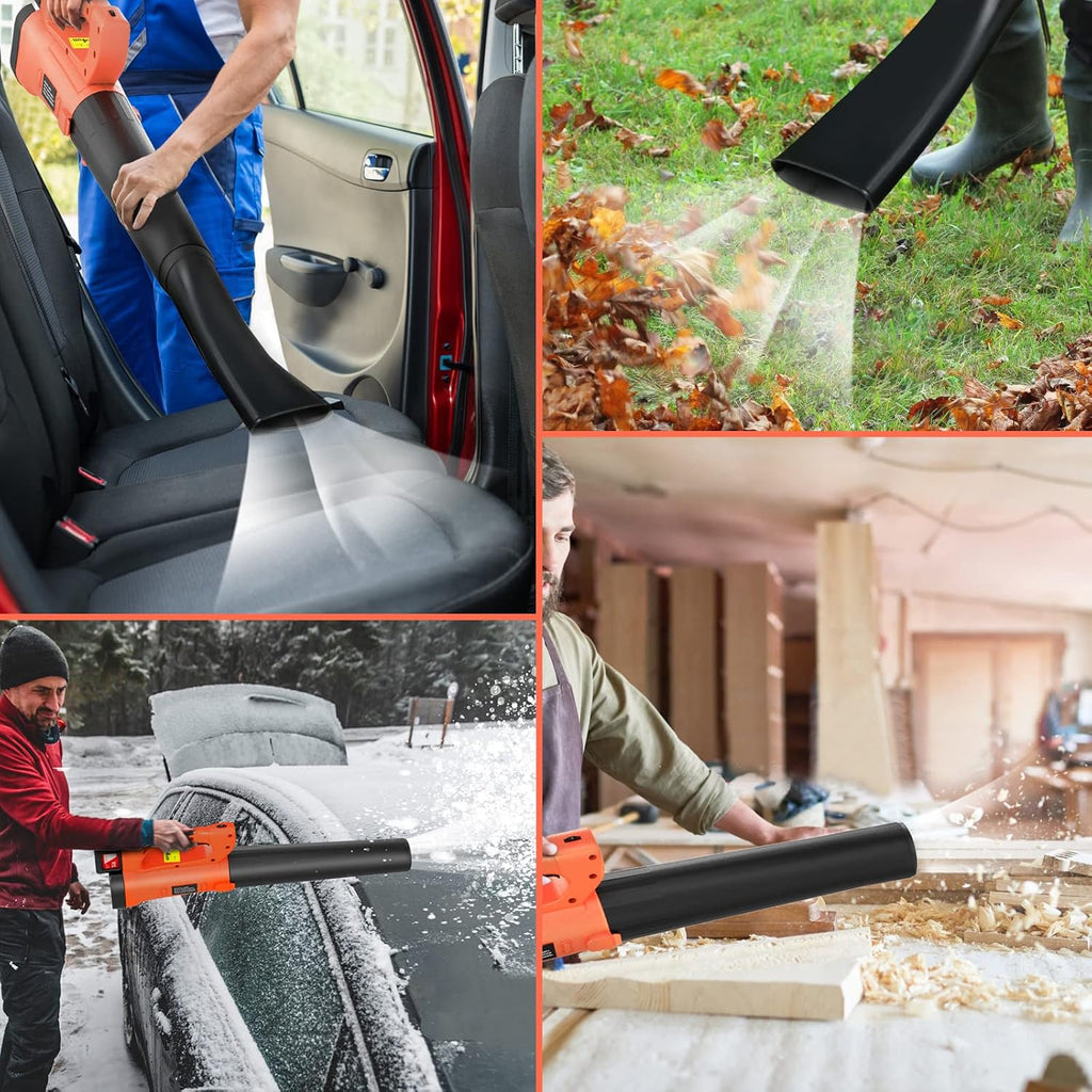 Cordless Electric Leaf Blower with Battery and Charger, 460CFM 170MPH 6 Speeds 21V 3.0AH X853374