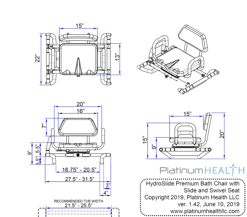 Padded Swivel Seat Bath and Shower Chair F839340