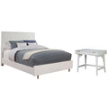 White Full Panel Bed & Bedroom Vanity 2-Piece Set I745309