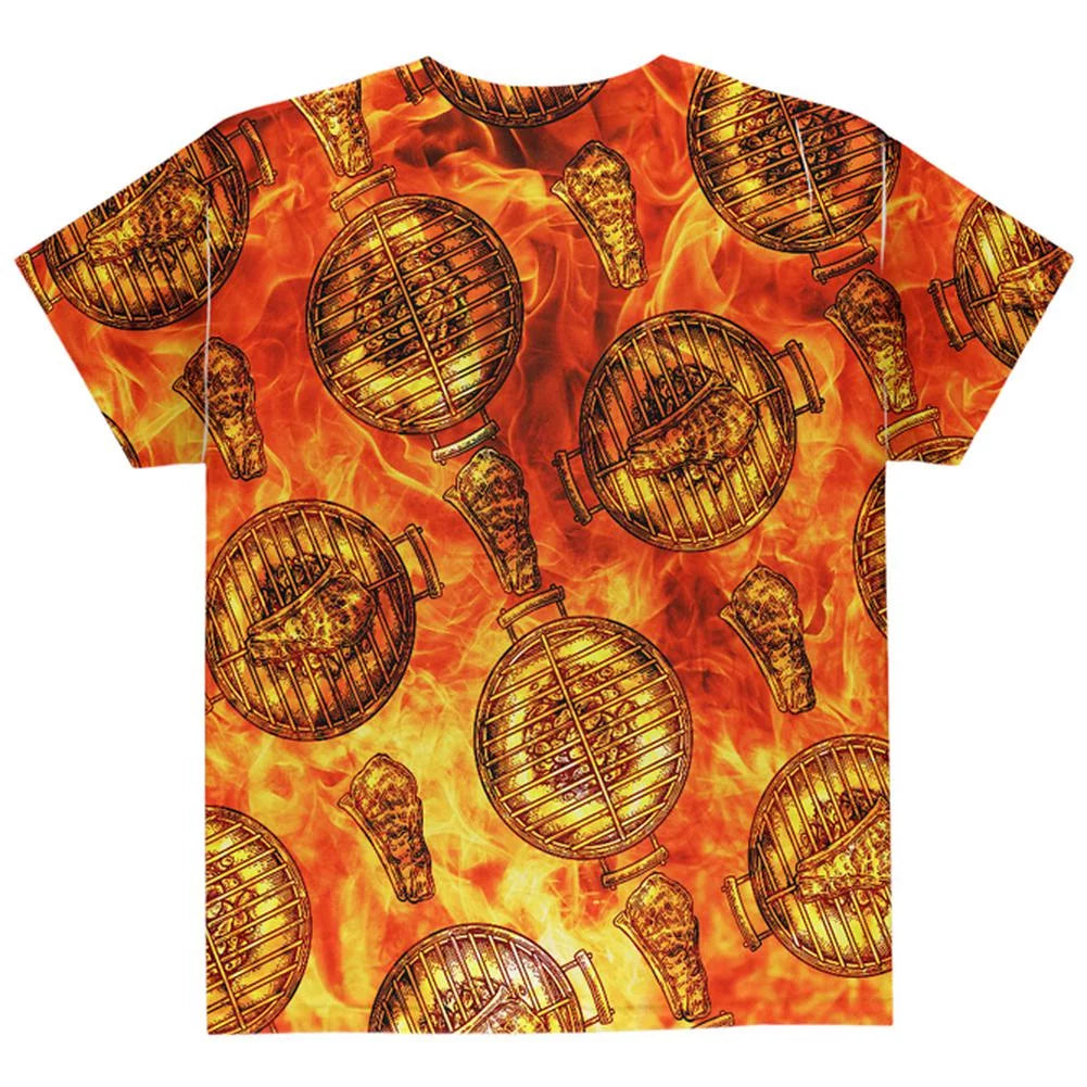 Charcoal Grilled Steak Pattern Youth T Shirt L532982