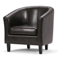 Brown Faux Leather Tub Chair S8399