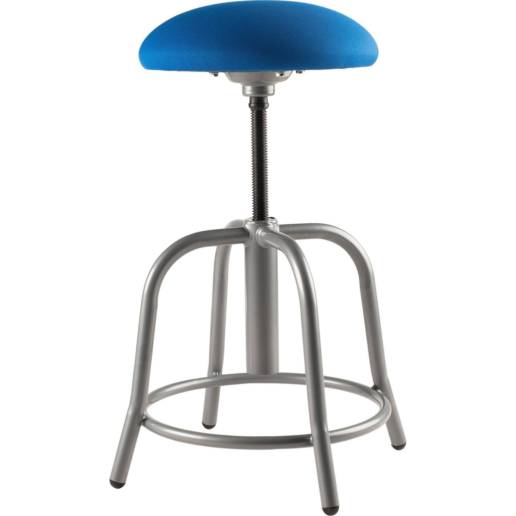 Designer Stool, Fabric Padded Black Seat, Grey Frame N489852