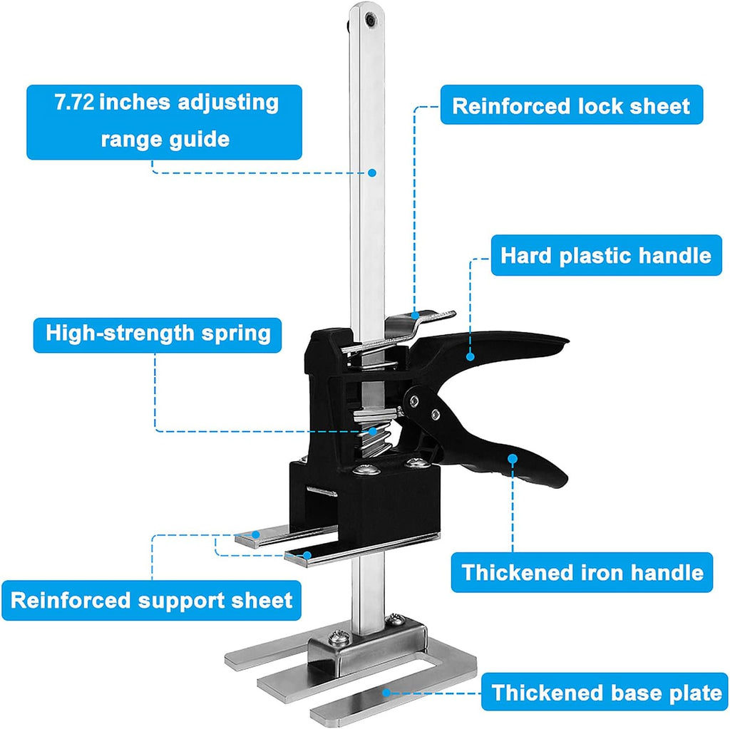2 Packs Hand Jack, Cabinet Jack, Up to 223 lb, Height Adjustable 0.16-7.72 Inches L332492