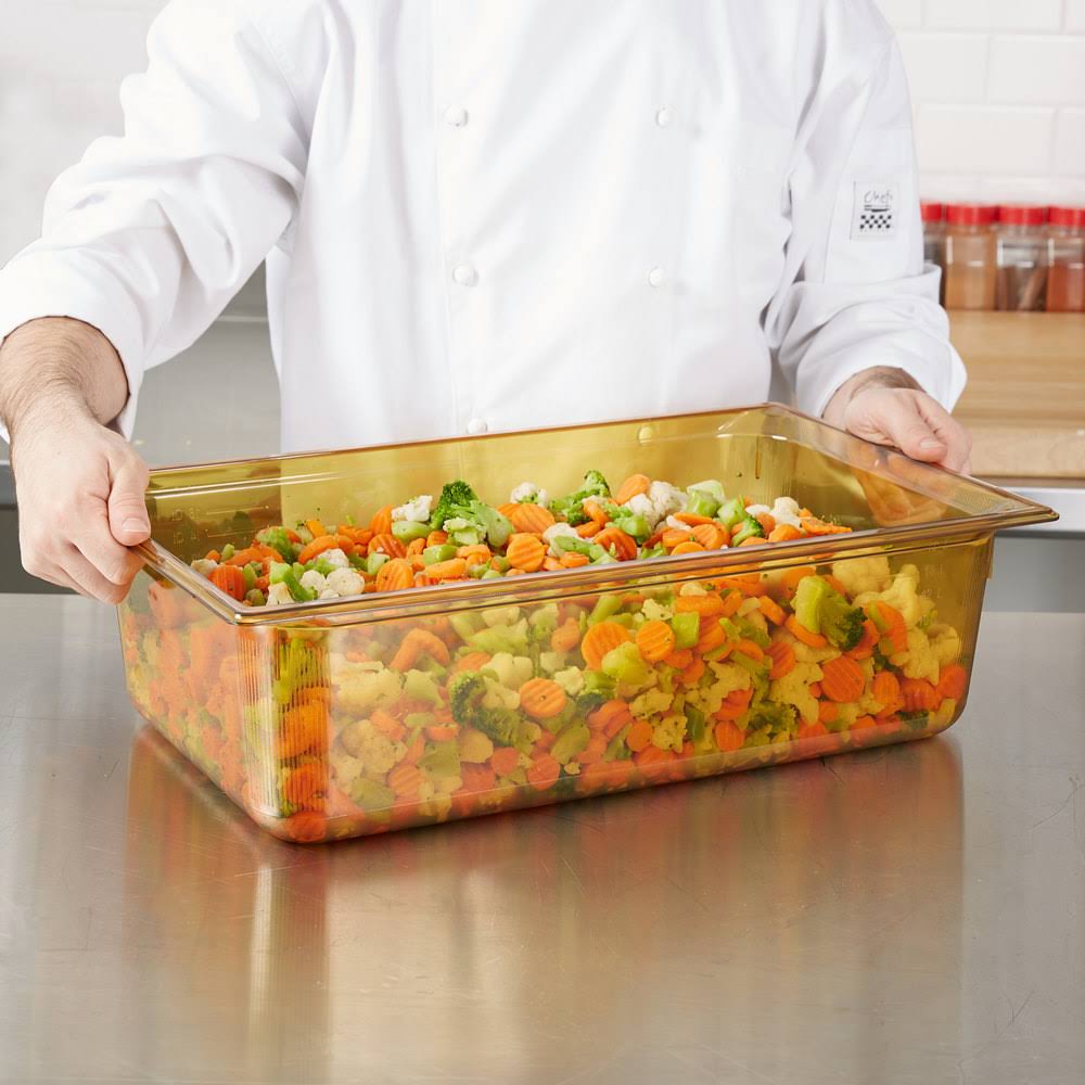 Amber Plastic High-Temperature Food Pan E20984