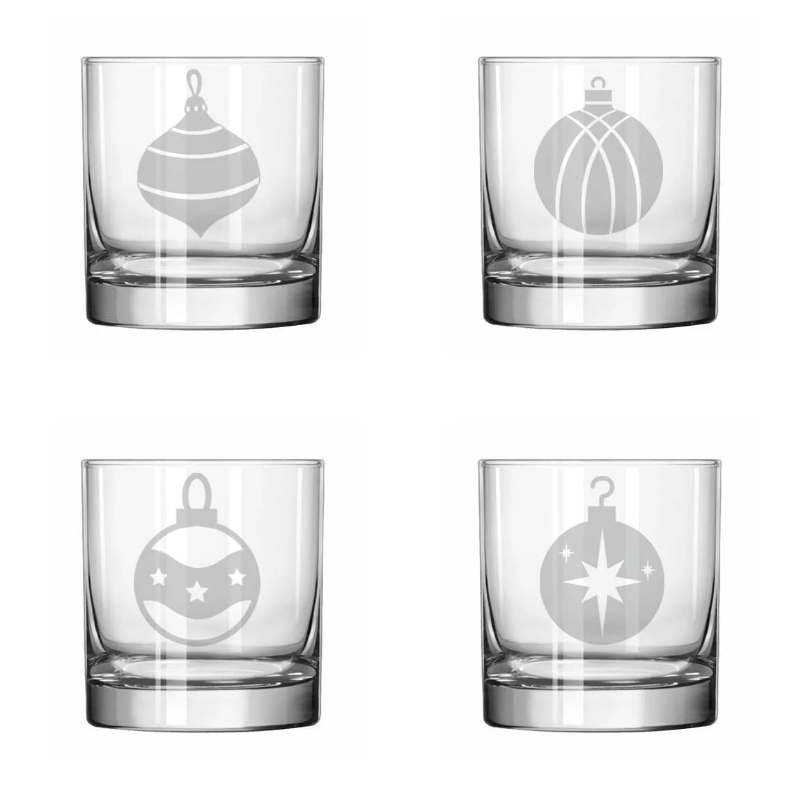 Set of 4 Glass 11 oz Rocks Whiskey Old Fashioned Z355