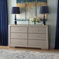 6 Drawer Double Dresser Silver Champagne R3593