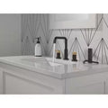8 in. Double-Handle Bathroom Faucet in Matte Black/Champagne Bronze Y396