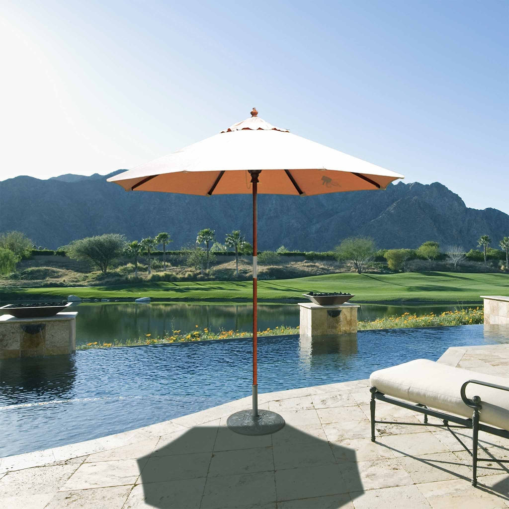 7.5 ft. Dark Wood Cafe Velum Sunbrella Umbrella M90217