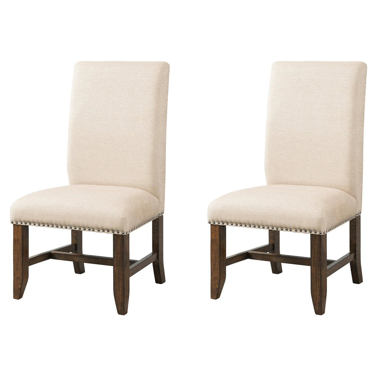 7PC Dining Set Table & 6 Fabric Side Chairs C828007
