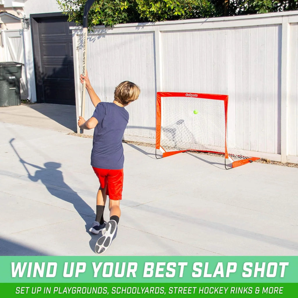 Hockey Street Set with Pop-Up Goal and 2 Sticks Q79713