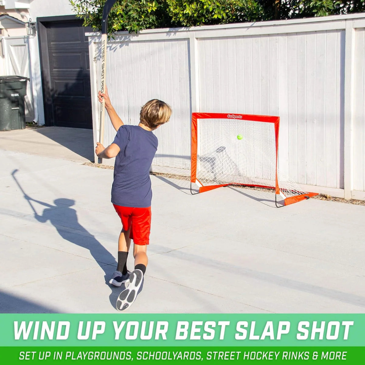 Hockey Street Set with Pop-Up Goal and 2 Sticks Q79713