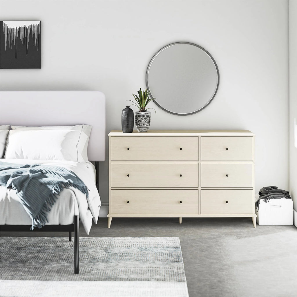 Ivory Oak 6-Drawer Dresser K9853