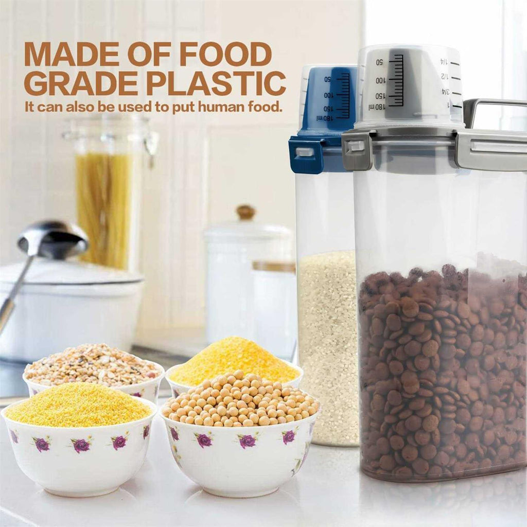 Airtight Pet Food Storage Container with Pour Spout and Measuring Cup J696