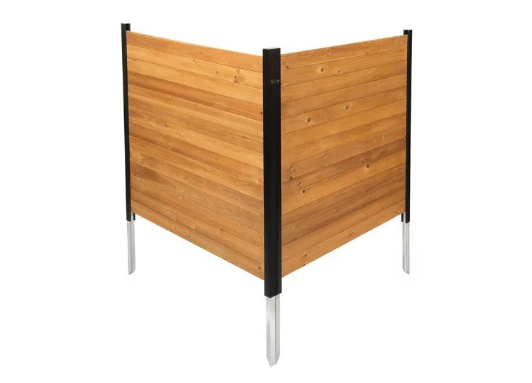 Outdoor Wood Privacy Screen Enclosure 42in H x 38in W 2 Panels B5726