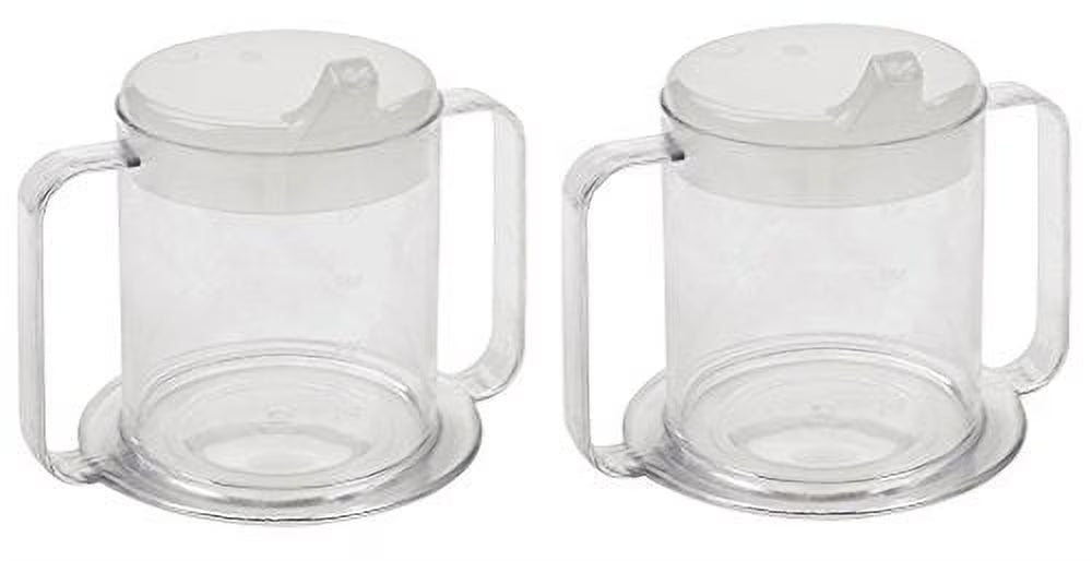 2-Pack Plastic Mug with 2 Lids U6297