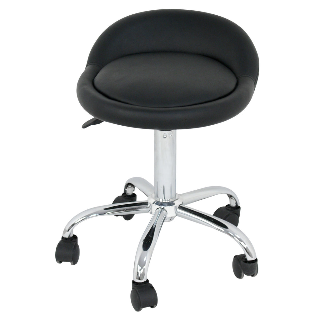Set of Two Swivel Salon Stool Chair, Black I33959