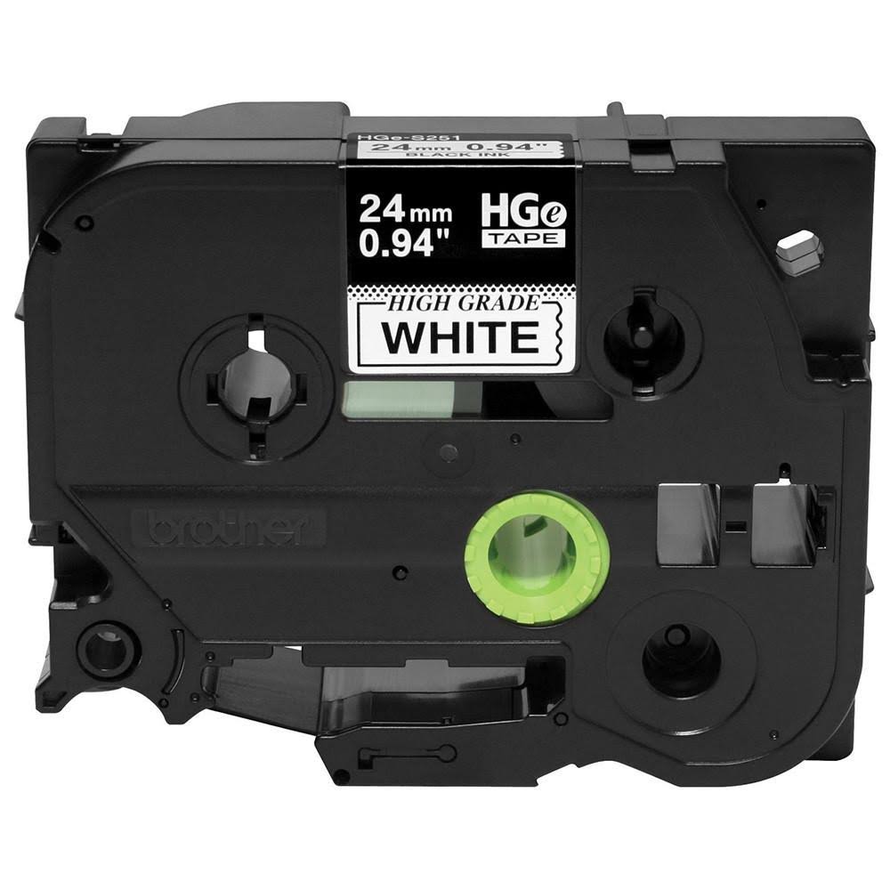 Black on White Label Tape Y296