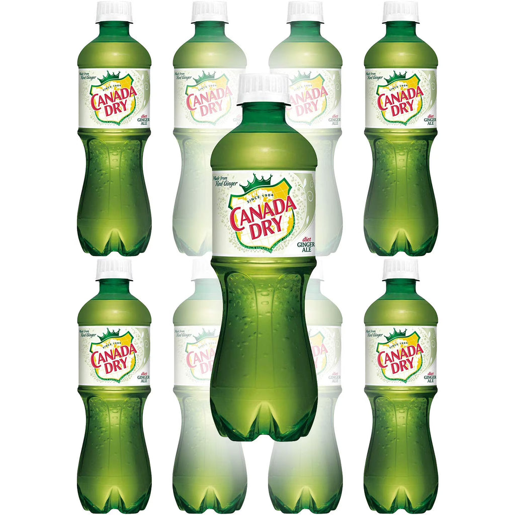 Diet Ginger Ale, 20oz Bottle (Pack of 8, Total of 160 Oz) U711