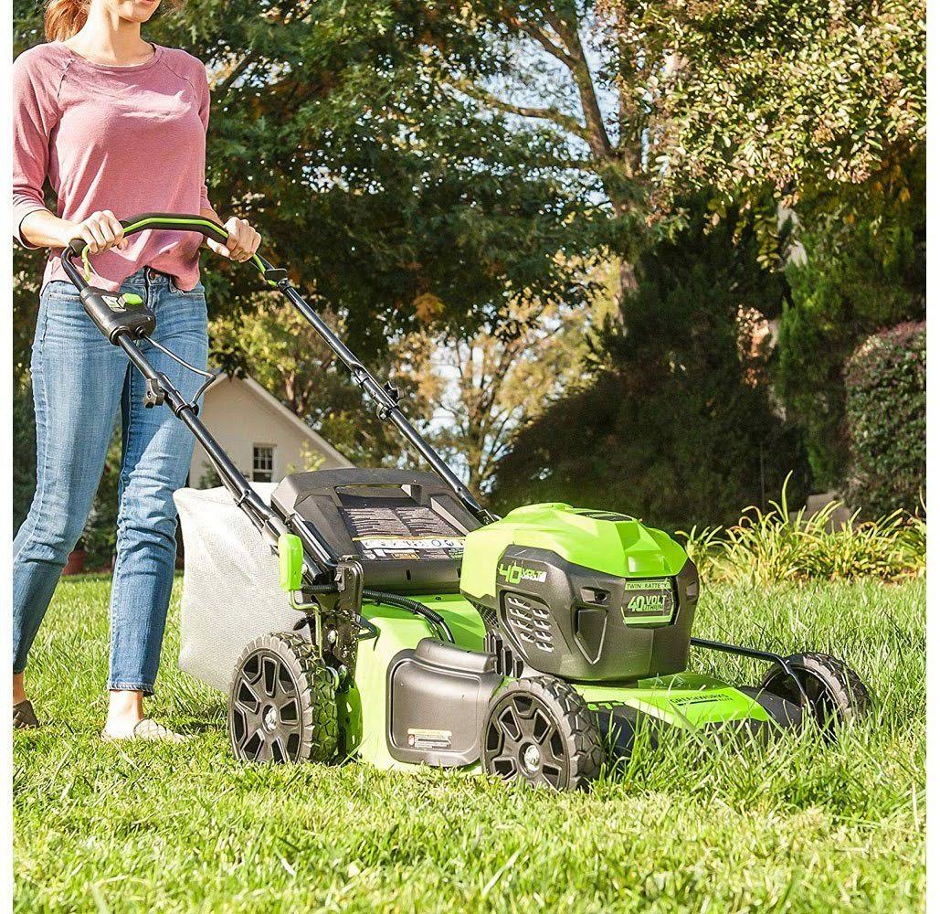 21-Inch 40V Brushless Push Mower with 6Ah Battery and Charger J733