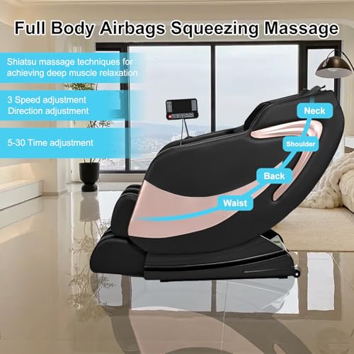 Zero Gravity Full Body Massage Chair with Shiatsu Heating Airbags D702