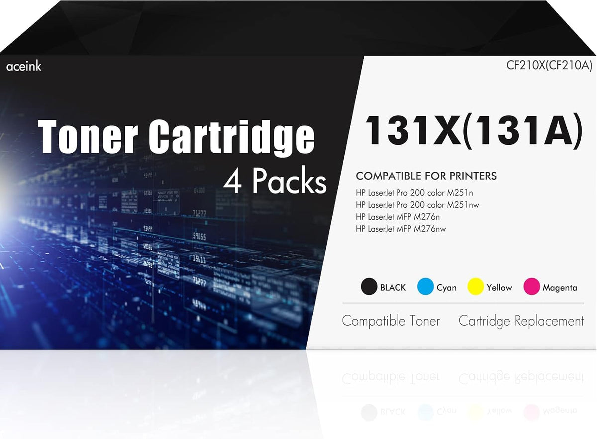 Black Cyan Yellow Magenta Toner Cartridge 4-Pack I67615