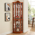 Curio Glass Corner Cabinet with Lights R3250