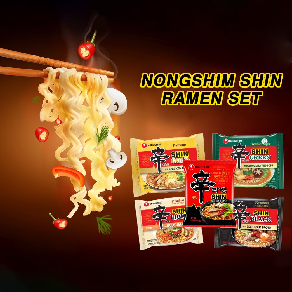 5 Flavor Combo Instant Ramen Noodle Set L600