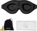 Memory Foam Contoured Blackout Sleep Mask with Earplugs Set Y761