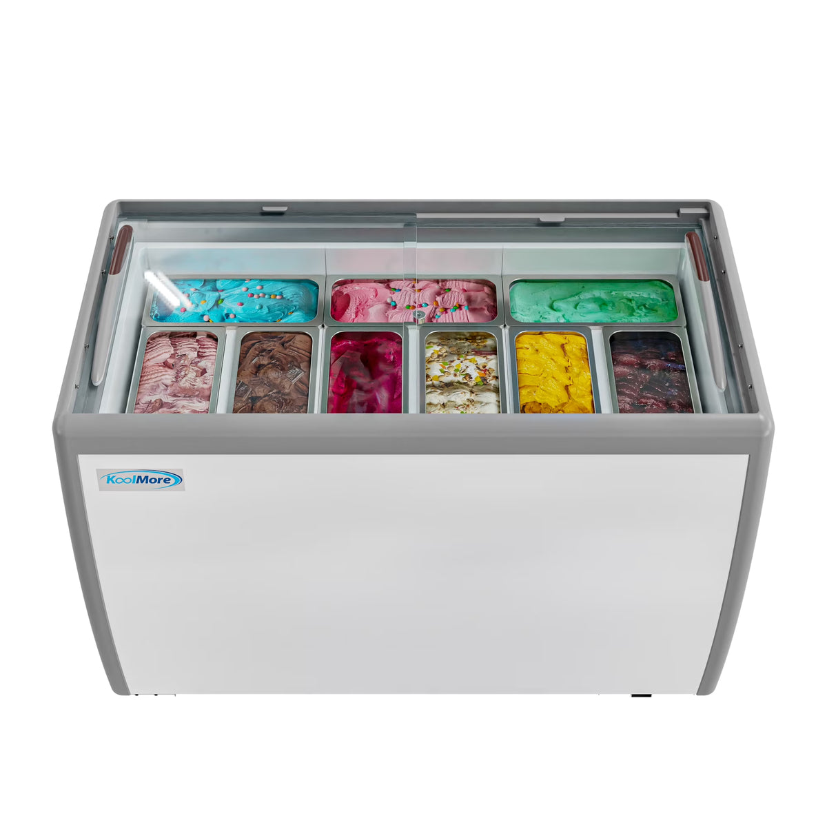 13 cu. ft. Gelato Dipping Cabinet Display Freezer with Sliding Glass Door E4836