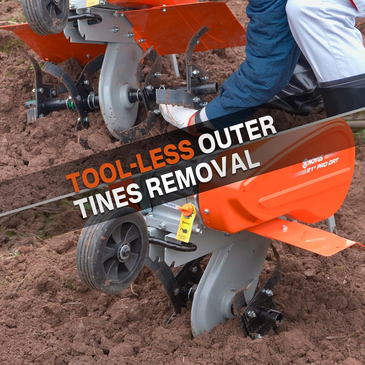 21-Inch Gas Powered Front Tine Tiller Cultivator 212cc 4-Cycle Gas Engine H3621