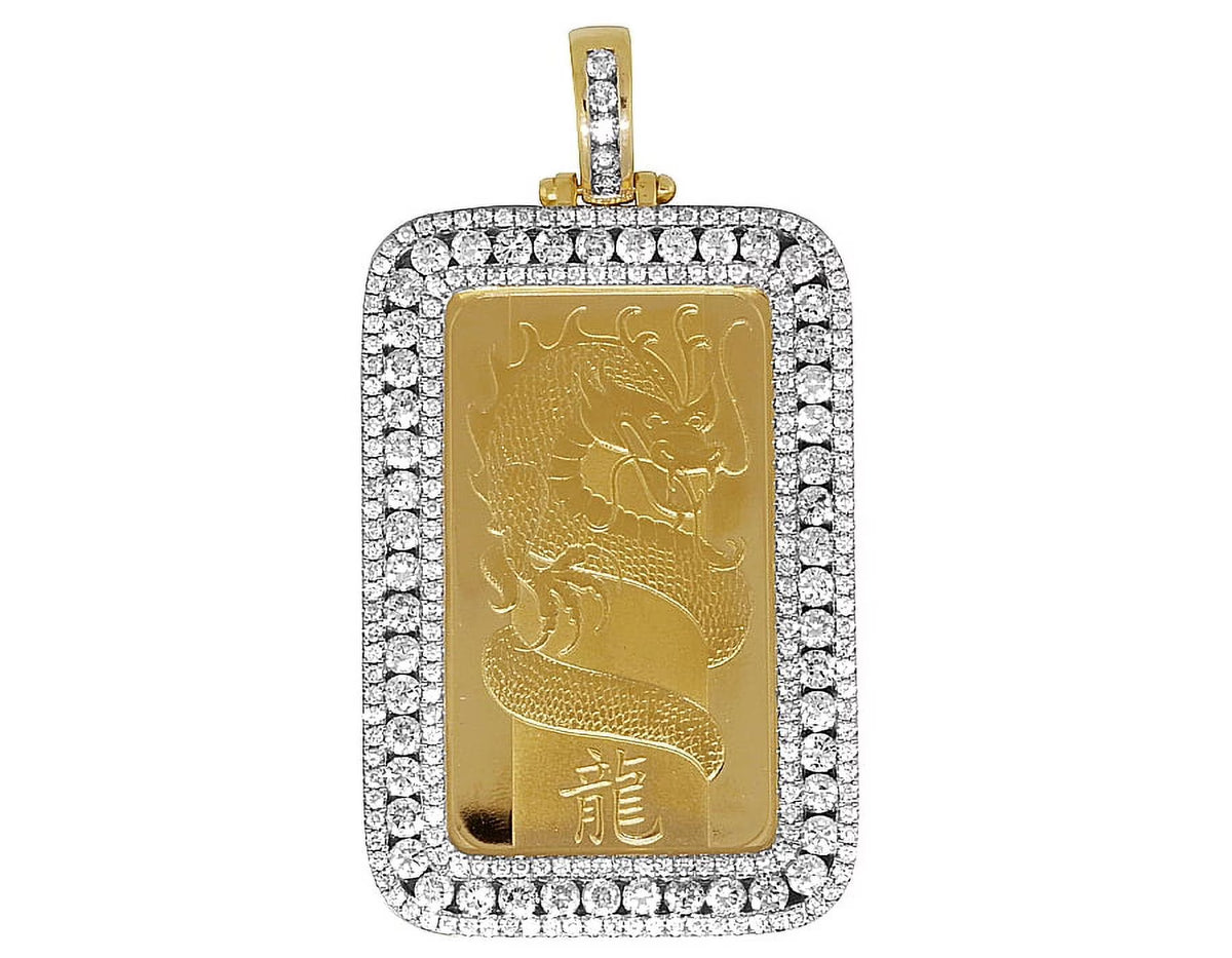 24K Yellow Gold Real Diamond Pendant (7.5 Ct) R378