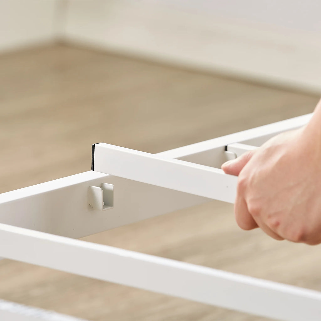 White Full Metal Platform Bed Frame U972151