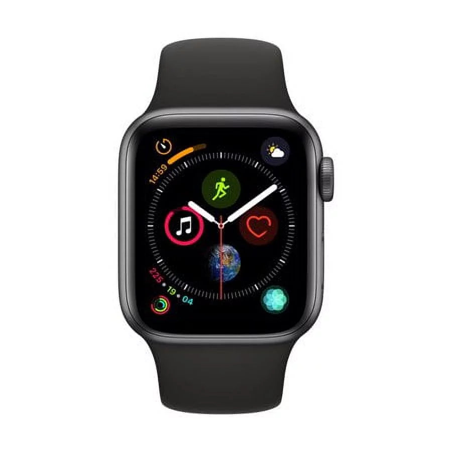 Restored Watch Series 4 40mm Space Gray Aluminum Case Black Sport Band GPS + Cellular Y65981