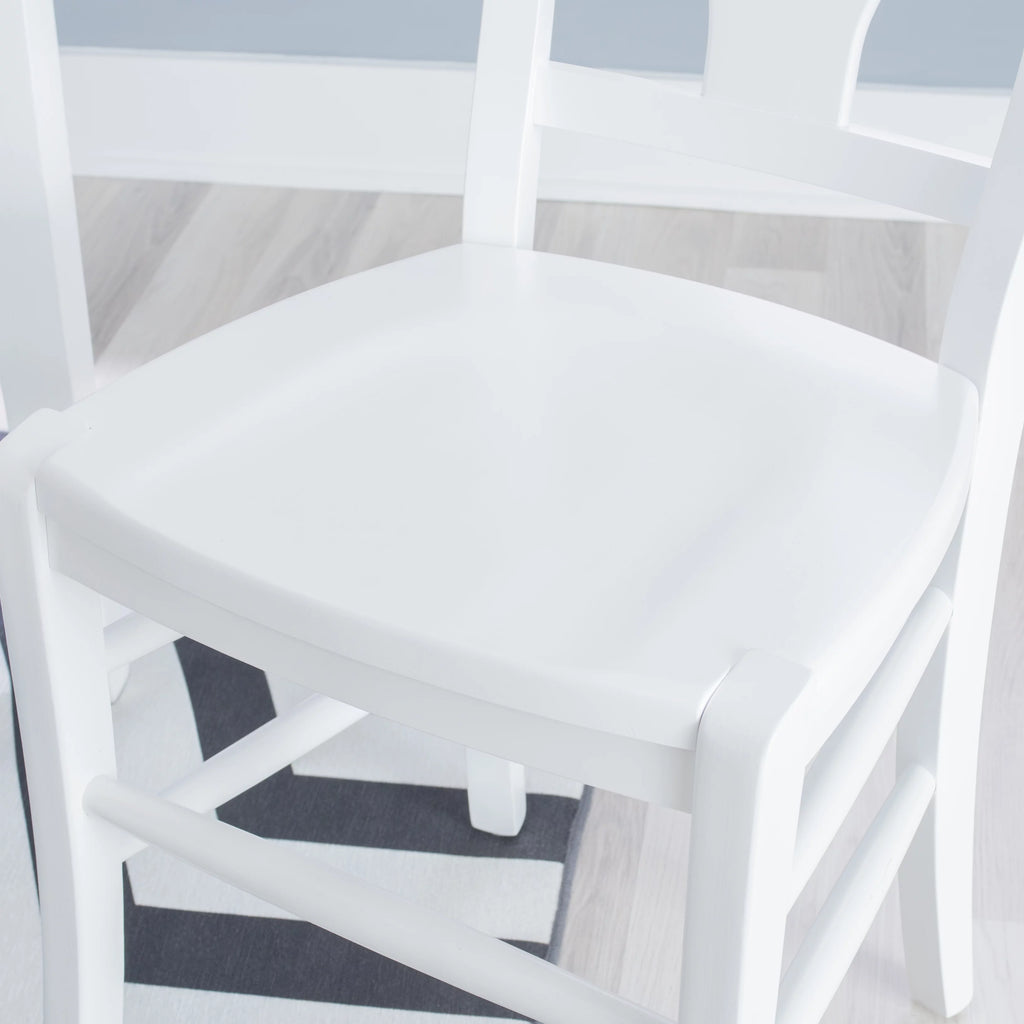 White Wood Dining Accent Chair Set of 2 S2347