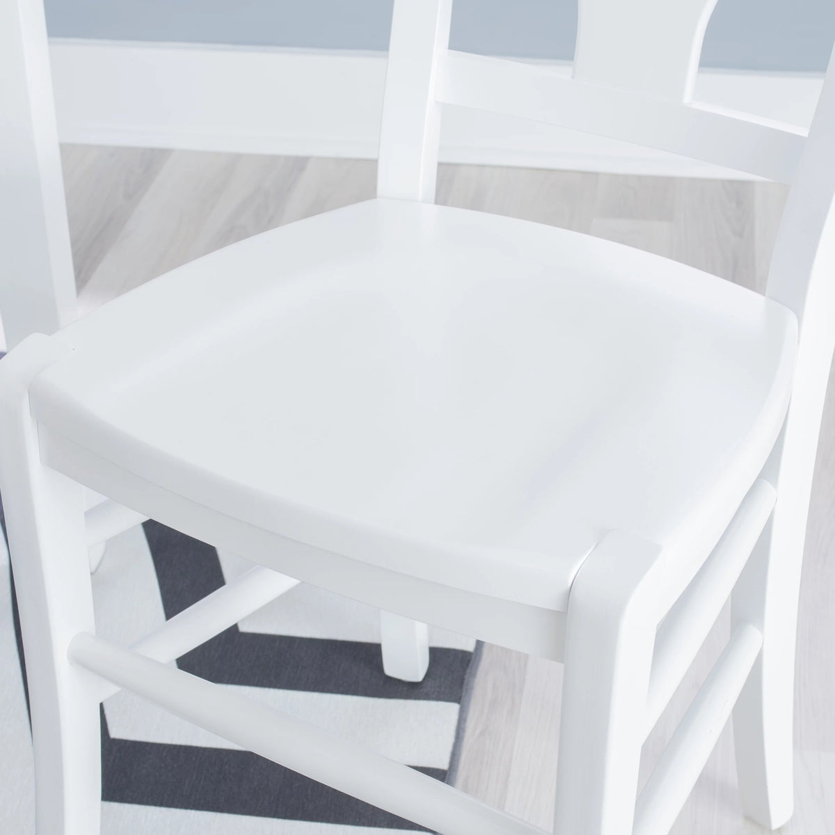 White Wood Dining Accent Chair Set of 2 S2347