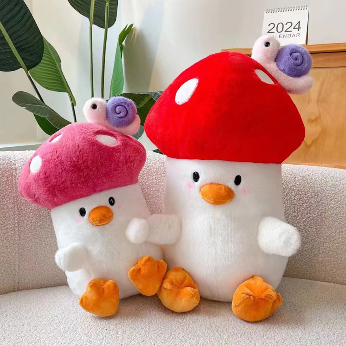 Plush Mushroom Chick Stuffed Animal Toy L382