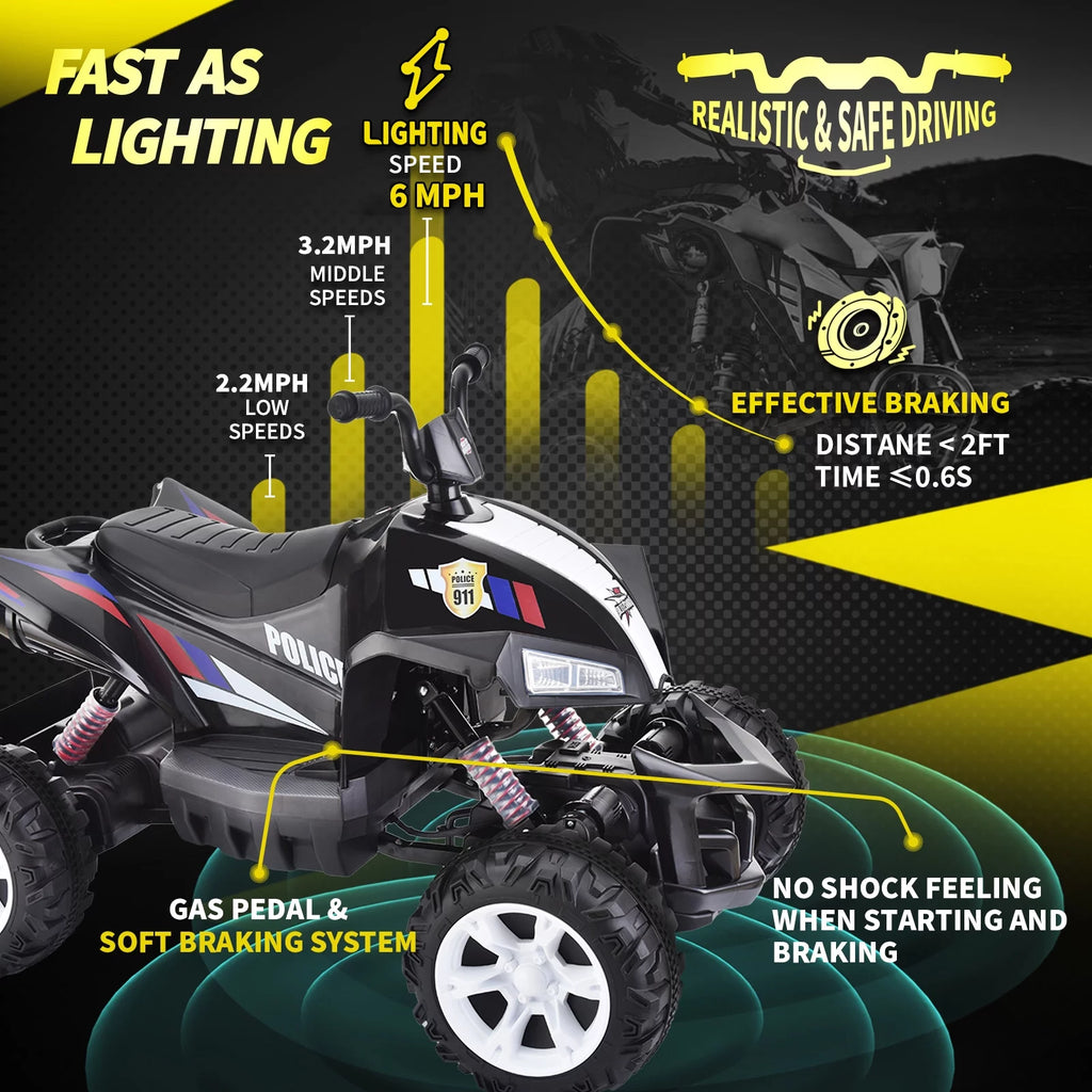 24V Kids Ride on ATV 4WD Quad 4-Wheeler C64420