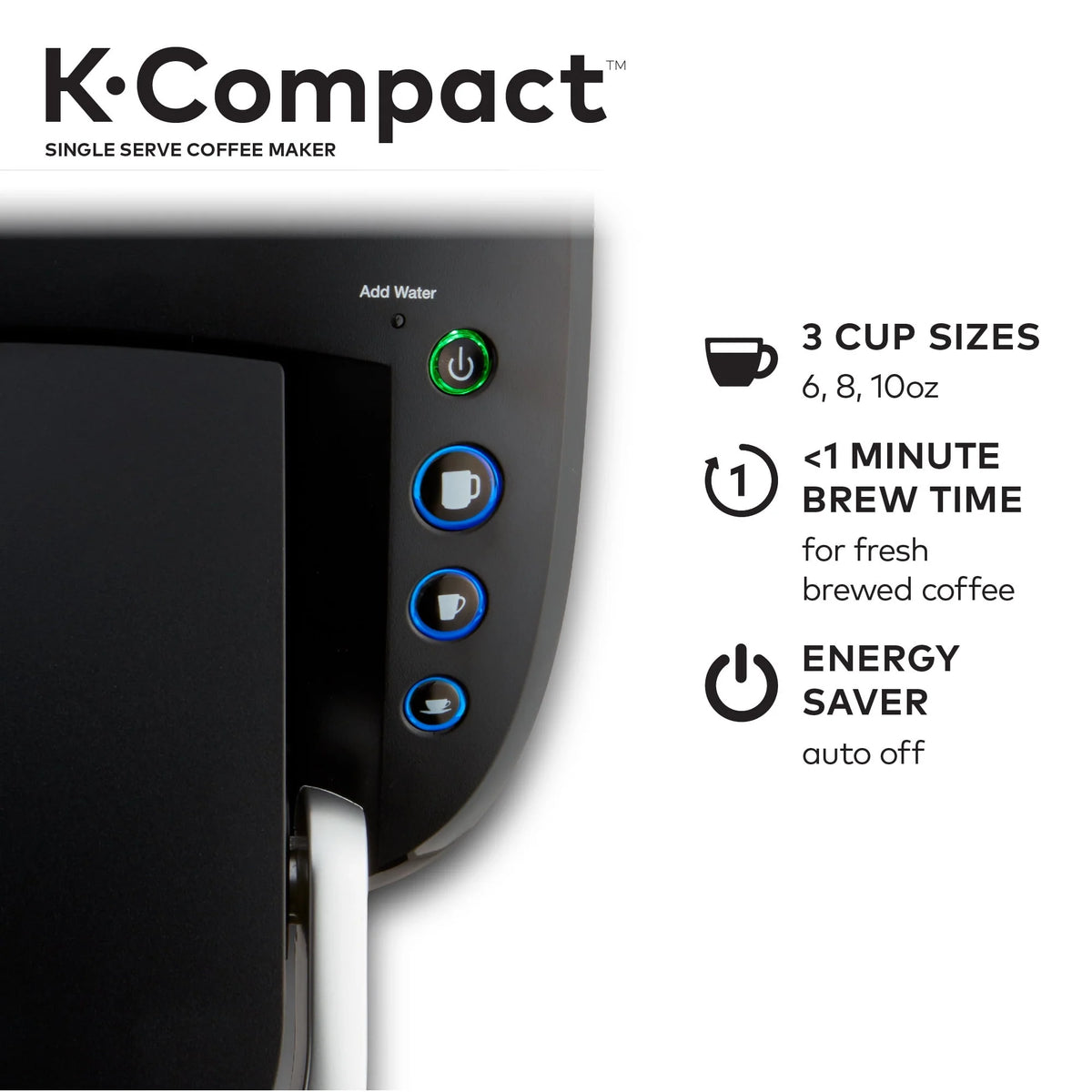Black Single-Serve K-Cup Pod Coffee Maker O671